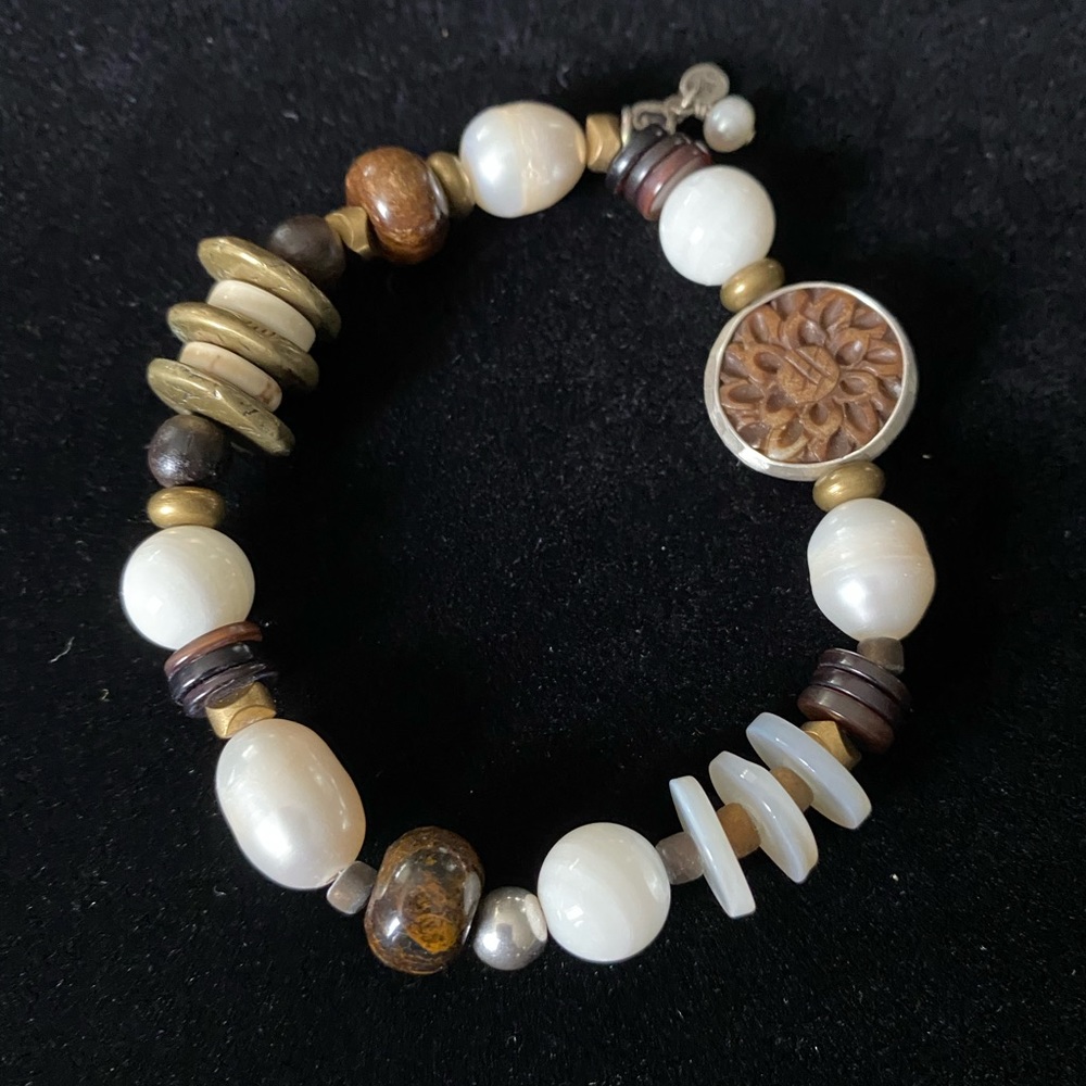 Silpada mixed material Stretch Bracelet